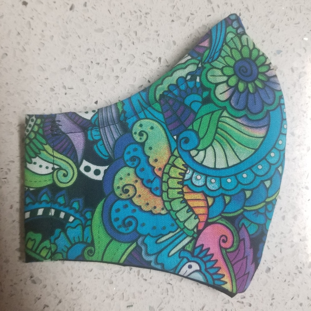 2 for 25 fabric mask with filter pocket/ nose wire